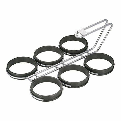 ヒキモト まんまる目玉焼リング 6個焼用 テフロン加工 大 BET05001