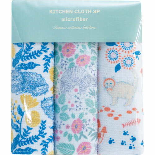 キッチンクロス3枚セット キャット[代引不可]