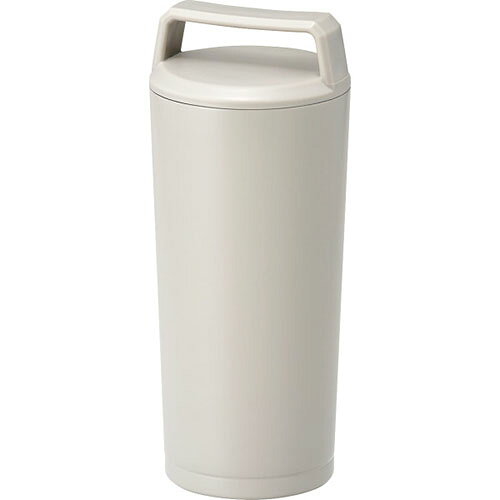 ハンドル付ステンレスタンブラー(360ml) グレージュ[代引不可]
