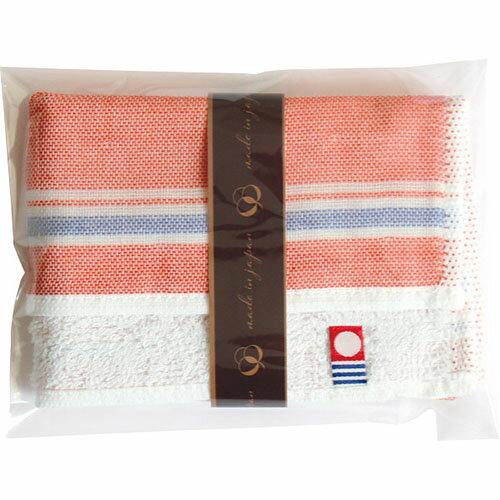 今治 パイル＆ガーゼハンカチ(袋入) レッド タオル ギフト内祝い お返し 手土産 詰め合わせ セット ご挨拶 出産内祝い 結婚内祝い おしゃれ プレゼント ギフトセット 新築祝い 粗品 引っ越し挨拶 プチギフト 今治[代