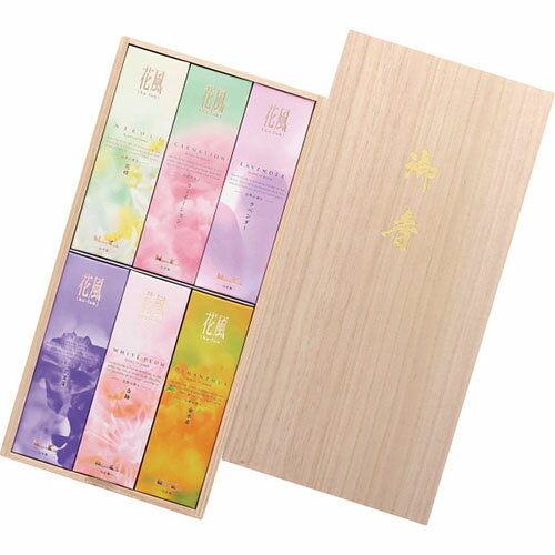 incense Sticks - 日本香堂 花風 六種入(桐箱入)[代引不可]