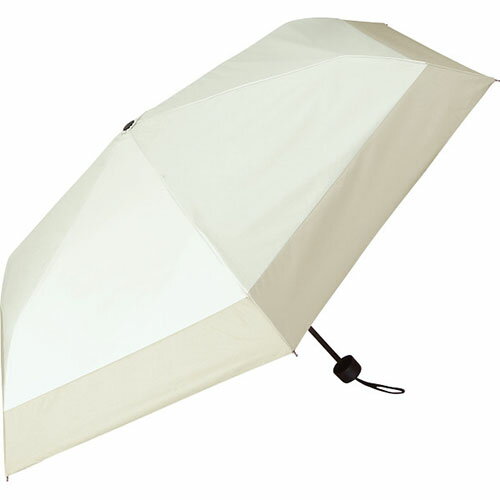 ジミージー 晴雨兼用UV加工 折りたたみ傘(55cm) オフホワイト・ベージュ1[代引不可]