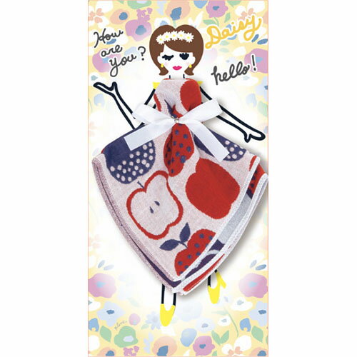 樂天商城 - フローラルシスターズ 3重ガーゼハンカチ デイジー×赤青りんご タオル ギフト内祝い お返し 手土産 詰め合わせ セット ご挨拶 出産内祝い 結婚内祝い おしゃれ プレゼント ギフトセット 新築祝い タオルギフト[代