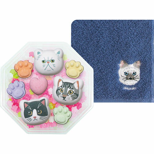Uchinoko mate ラムネと金平糖とハンカチ ラグドール お菓子 ギフト スイーツ 内祝い お返し 手土産 詰め合わせ セット 出産内祝い 結婚内祝い ラムネ こんぺいとう ハンカチ 今治 [代引不可][包装/熨斗