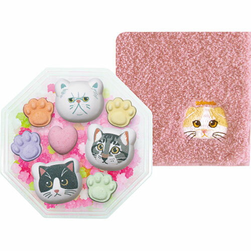 Uchinoko mate ラムネと金平糖とハンカチ スコティッシュフォールド お菓子 ギフト スイーツ 内祝い お返し 手土産 詰め合わせ セット 出産内祝い 結婚内祝い ラムネ こんぺいとう ハンカチ 今治 [代引