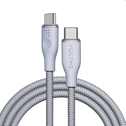 ボルトミー(VOLTME) C2161 グレー ラグシリーズナイロン 充電ケーブル USB-C＆USB-C 60W 1m