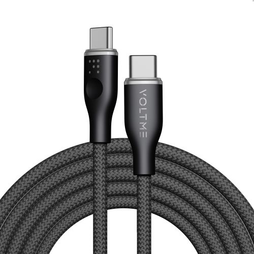 ボルトミー(VOLTME) C2162 ブラック ラグシリーズナイロン 充電ケーブル USB-C＆USB-C 60W 1.8m