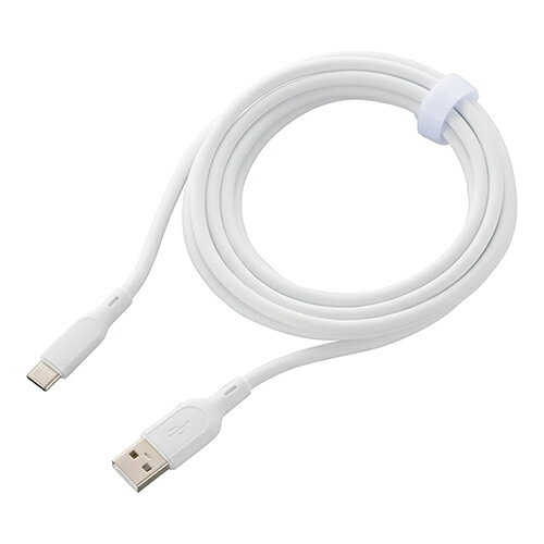 オーム電機(OHM) SMT-L20SAC-W AudioComm なめらかケーブル USB-A to C 2m ホワイト