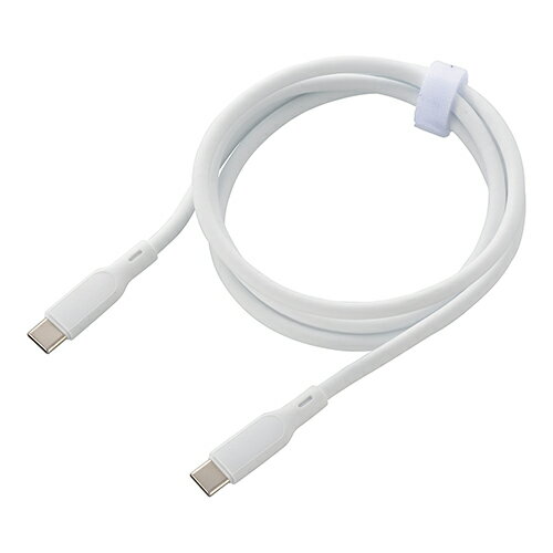 オーム電機(OHM) SMT-L10SCC-W AudioComm なめらかケーブル USB-C to C 1m ホワイト