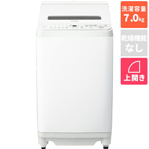 Rakuten - 【設置＋リサイクル＋長期保証】シャープ(SHARP) ES-SV7L-W ホワイト系 穴なし槽シリーズ 全自動洗濯機 上開き 洗濯7kg