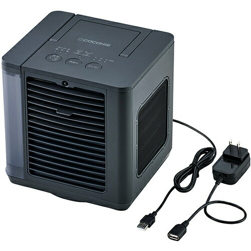 【長期保証付】ショップジャパン ここひえ R8 ブラック CCH8BKWS　省エネ小型クーラー 2026年モデル ターボモード リモコン付き