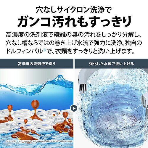ECカレントの【標準設置料金込】シャープ(SHARP) ES-PT11L-S シルバー系 穴なし槽シリーズ 縦型洗濯乾燥機 上開き 洗濯11kg/乾燥6kg｜アングル3