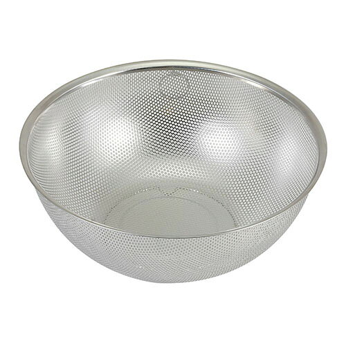 リバティーコーポレーション LD-390 Style Kitchenware ステンレス製 パンチングザル 27cm 足付