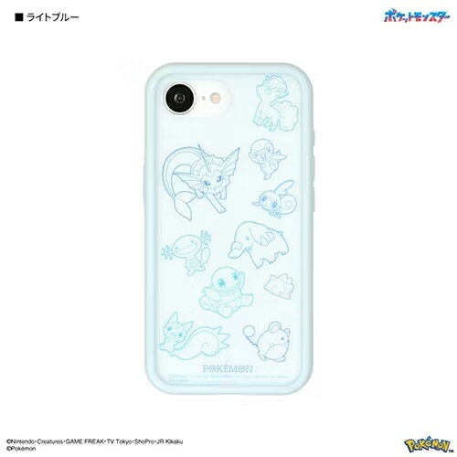 乐天商城 - グルマンディーズ(gourmandis) POKE-978LBL ライトブルー ポケットモンスター IIIIfit プランプフレーム iPhone16e 対応 ケース