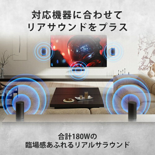 ECカレントのソニー(SONY) SA-RS9 BRAVIA Theatre Rear 9 リアスピーカー 大口径80mmのイネーブルドスピーカー アルミニウム振動板搭載｜アングル3