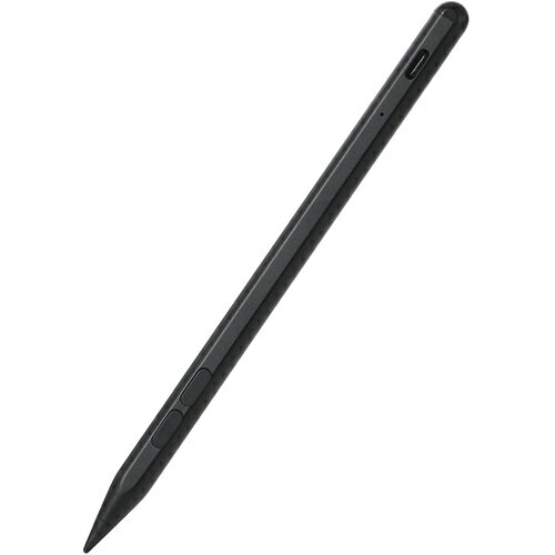 エレコム(ELECOM) P-TPACSTAP14BK ブラック iPadタッチペン Goodnotesアプリ対応 ショートカットボタン 戻す 消す USB Type-C急速充電 傾き検知