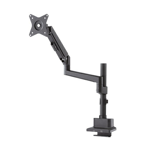 サンワサプライ CR-LAC1407BK モニターアーム ガススプリング式 支柱タイプ ブラック