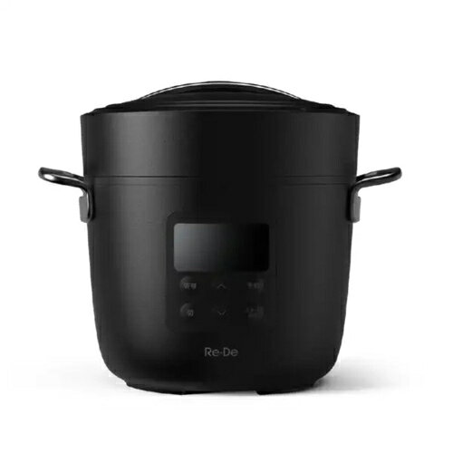 【長期保証付】A-Stage EPC01A20BK Re・De Pot 電気圧力鍋 セラミックコート窯 最大1.8気圧でハイスピード調理 2L ブラック リデポット