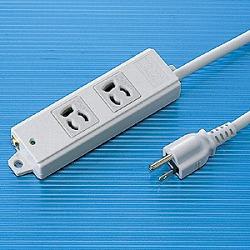 サンワサプライ 工事物件タップ 3P・2個口 横挿し 3m TAP-KE2-3 ホワイト