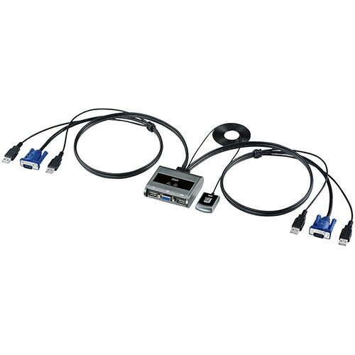 サンワサプライ SW-KVM2UUSN2 パソコン切替器 エミュレーション非搭載・手元スイッ...
