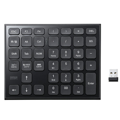 サンワサプライ NT-WL27BK 表計算ワイヤレステンキー