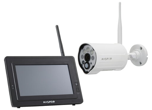 MASPRO マスプロ WC3A7ML モニター&ワイヤレスHDカメラセット(センサーライト付) 7インチモニター タッチパネル セキュリティー 送料無料 MASPRO マスプロ WC3A7ML モニター&ワイヤレスHDカメラセット(センサーライト付) 7インチモニター タッチパネル セキュリティー 送料無料