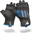 adidas(アディダス) パフォーマンストレーニンググローブ エアロレディー素材(吸汗性、速乾性、透湿性、保温性) ブラック/ブルー ADGB-15011BL...