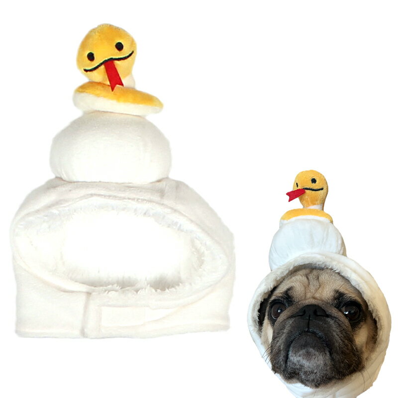 ヘビさんスヌード かがみもち 正月 巳年 犬用服 仮装 アイドッグ