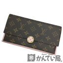 【中古】LOUIS VUITTON（ルイ・ヴィトン）M64586　ポルトフォイユ・フロール　モノグラム 長財布　ローズバレリーヌ ピンク【USED-AB】