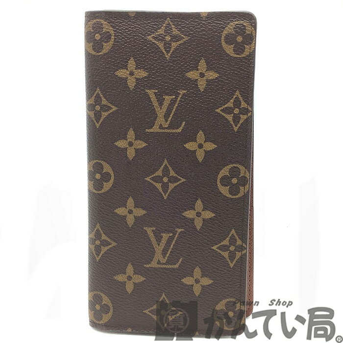 【中古】 LOUIS VUITTON (ルイヴィトン) M66540 ポルトフォイユ・ブラザ モノグラム 二つ折り 長財布 小銭入れ付き お札入れ カードケース ブラウン キャンバスレザー ゴールド金具 メンズ レディース 【USED-SA】