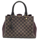 【中古】 LOUIS VUITTON (ルイヴィトン) N41675 ブリタニー ダミエ エベヌ ハンドバッグ ショルダーバッグ 2WAY ブラウン ボルドー ...