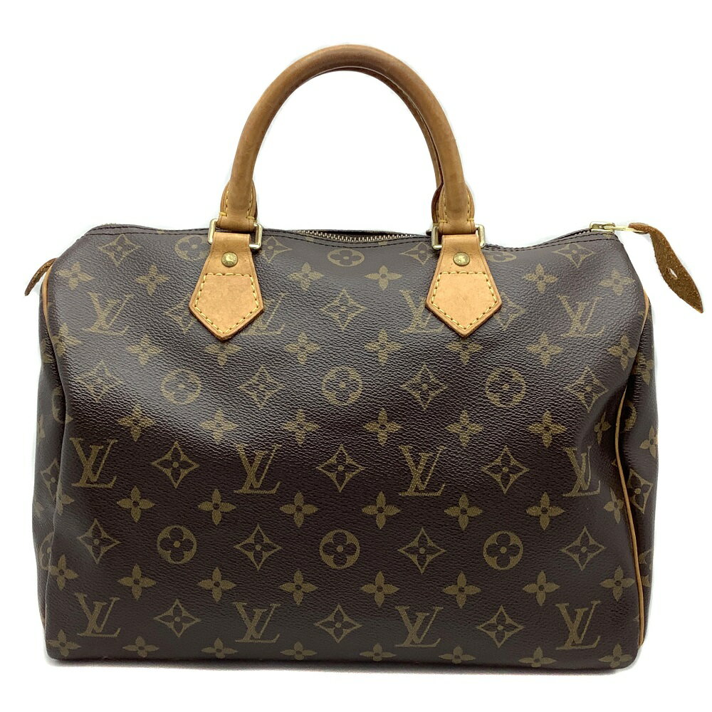 商品情報 管理番号 N1200166926600455 ブランド LOUIS VUITTON（ルイヴィトン） 商品名 スピーディ30 型番 M41526 シリアル AA0074 素材 キャンバスレザー カラー ブラウン系/ゴールド金具 ※写真の色と実物の色は見え方が若干異なる場合がございます。 サイズ 縦：約21cm×横：約30cm×マチ：約17cm ハンドルの高さ：約10cm ※実寸のため多少の誤差はご了承下さい。 仕様 【開閉】ファスナー式 【外側】無し 【内側】オープンポケット×1、Dリング×1 付属品 カデナ（鍵は付属しておりません） ※表記または写真に掲載のないものは付属しておりません。 商品説明 ルイヴィトンよりボストンバッグが入荷しました！ ■若干型崩れしております。 ■角やフチにスレによるダメージや変色がございます。 ■ヌメ革部分が全体的に色焼けしており、キズや汚れが多数見受けられます。 ■バッグ表面や底面の一部に汚れがございます。 ■内側の一部に汚れがございます。 ■オープンポケット内に変色がございます。 ■ハンドルのコバ部分にほこりのような汚れの付着が見受けられます。 ■ファスナーを含む金具にキズやメッキ剥がれがございます。 ■その他、写真には写りきらないキズや汚れがある場合がございます。 ランク 【USED-AB】 注意事項 ※カメラにて撮影のため実際の商品の色・質感等が若干異なる場合がございます。 ※モニターの発色により、実物と色の見え方が異なる場合がございます。 ※商品の状態は写真でもご確認下さい。 ※写真には目立つ箇所、また一番状態の悪い箇所を優先的に掲載しております。 ※店頭でも販売中のため、多少の小傷等はご了承下さい。 商品に関する問い合わせ先/発送元 かんてい局名取店（宮城県） TEL:022-797-8710 営業時間/10:00～18:00（火曜・水曜定休日） 商品の状態について NEW 新品 未使用品 未使用品 USED【S】 極めて未使用品に近い超美品　 USED【SA】 メンテナンス済みの商品やほとんど使用された形跡が見られない美品 USED【A】 使用感が少ないキレイな美品 USED【AB】 使用感はあるが、程度のよい良品 USED【B】 使用感があり、キズや汚れがあるが、使用上問題のない中古品 USED【BC】 キズや汚れ、劣化が目立つが使用上問題のない中古品 USED【C】 使用上問題のある恐れのある難あり品 USED【ジャンク】 使用上問題のあるジャンク品 ※程度の目安はあくまでも当店の基準となります。 ※他店様とは同一の基準ではございませんのでご理解ください。