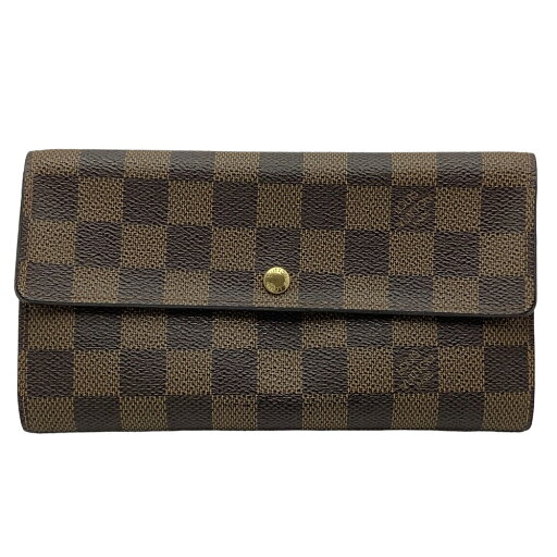 【中古】 LOUIS VUITTON (ルイヴィトン) N61725 ダミエ ポシェット ポルトモネ クレディ 長財布 かぶせ蓋 二つ折り ブラウン ゴールド金具 キャンバスレザー 札入れ 小銭入れ カード入れ レディース メンズ 【USED-B】 【中古】 LOUIS VUITTON (ルイヴィトン) N61725 ダミエ ポシェット ポルトモネ クレディ 長財布 かぶせ蓋 二つ折り ブラウン ゴールド金具 キャンバスレザー 札入れ 小銭入れ カード入れ レディース メンズ 【USED-B】