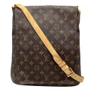 【中古】 LOUUIS VUITTON (ルイヴィトン) M51256 ミュゼット モノグラム ショルダーバッグ 斜め掛け ブラウン キャンバスレザー ゴールド...