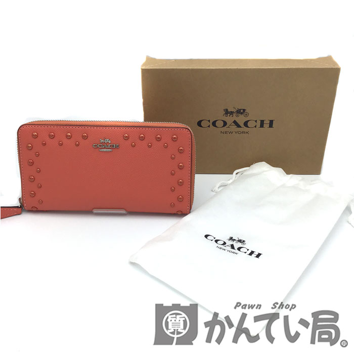 【中古】COACH(コーチ)　F55610　ラウンドファスナー長財布　【USED-A】