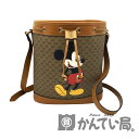 【中古】 GUCCI (グッチ) DISNEYxGUCCI スモール バケットバッグ 602691 ディズニー ミニGGスプリーム キャンバス 肩掛け 斜め掛け ベージュ ブラウン 【USED-S】