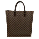 【中古】LOUIS VUITTON（ルイ ヴィトン) N51140 ダミエサックプラ ダミエ エベヌ ブラウン ハンドバッグ ルイヴィトン ブランド トートバッグ レザーキャンバス【USED-B】