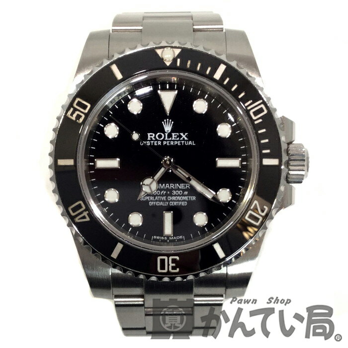 【中古】ROLEX(ロレックス)114060サブマリーナスポーツモデル自動巻き腕時計ダイバーズブラックメンズウォッチ【USED-A】