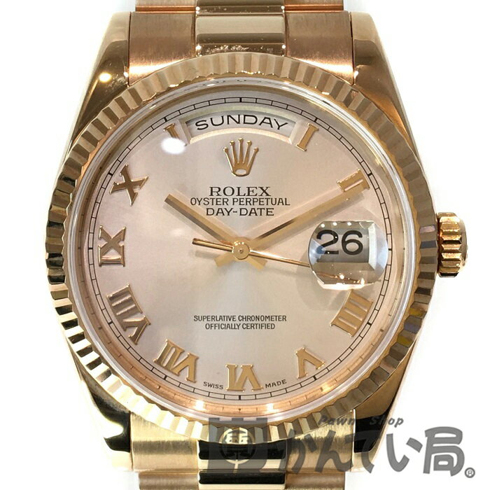 ROLEX（ロレックス） デイデイト 118235　ピンク文字盤　F番 2003年頃 ピンクゴールド ローマインデックス 36mm　メンズ 腕時計【USED-A】