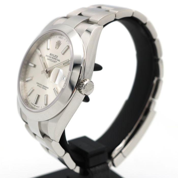 ROLEX（ロレックス）　126300　デイトジャスト41　シルバー文字盤　バーインデックス　2022年ギャラ　メンズ　腕時計【USED-SA】【中古】