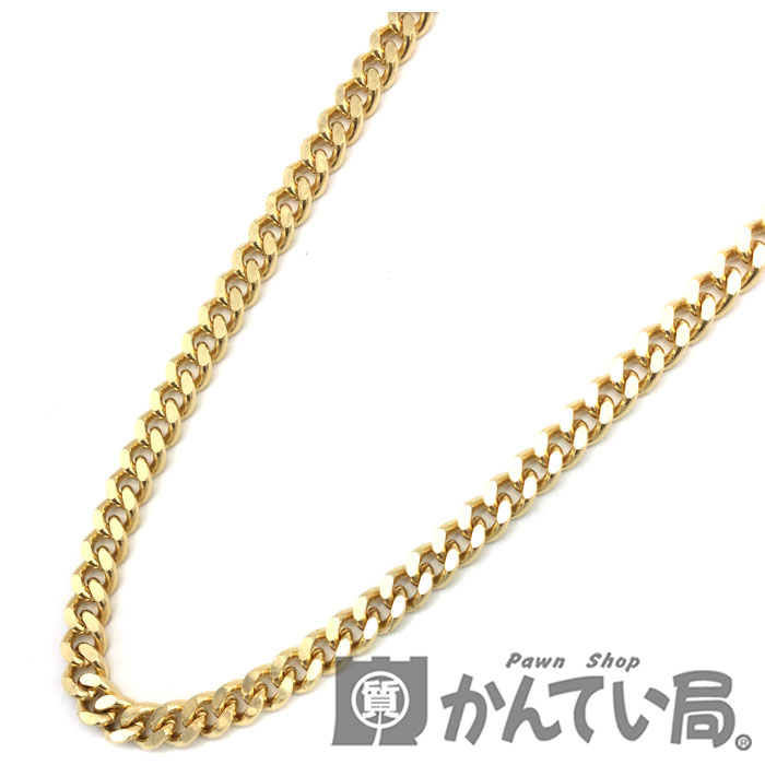 須賀川5/26K18喜平ネックレス2面シングル40cm20g18金キヘイチェーンゴールドメンズレディース【USED-A】