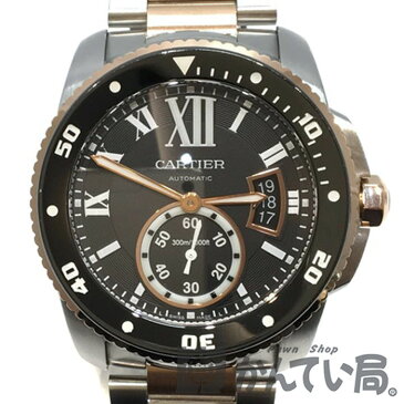 【中古】 Cartier (カルティエ) W7100054 カリブルダイバー ピンクゴールド 自動巻き 防水 ゴールド 腕時計 【USED-S】