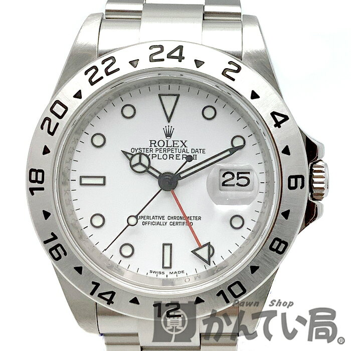 【中古】ROLEX(ロレックス)16570エクスプローラー2M番約40mm自動巻き腕時計ステンレススティールSSホワイト白OH済外装仕上げ済メンズ【USED-A】