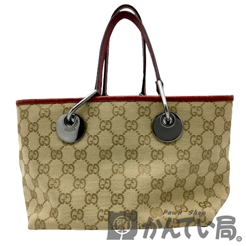 【中古】GUCCI（グッチ）120844GGキャンバスミニトートバッグボルドー【USED-AB】