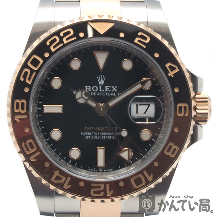 【中古】ROLEX（ロレックス）126711CHNRGMTマスター2ブラックブラウンベゼルカフェオレ40ミリランダムコンビブラック文字盤自動巻き腕時計【USED-SA】