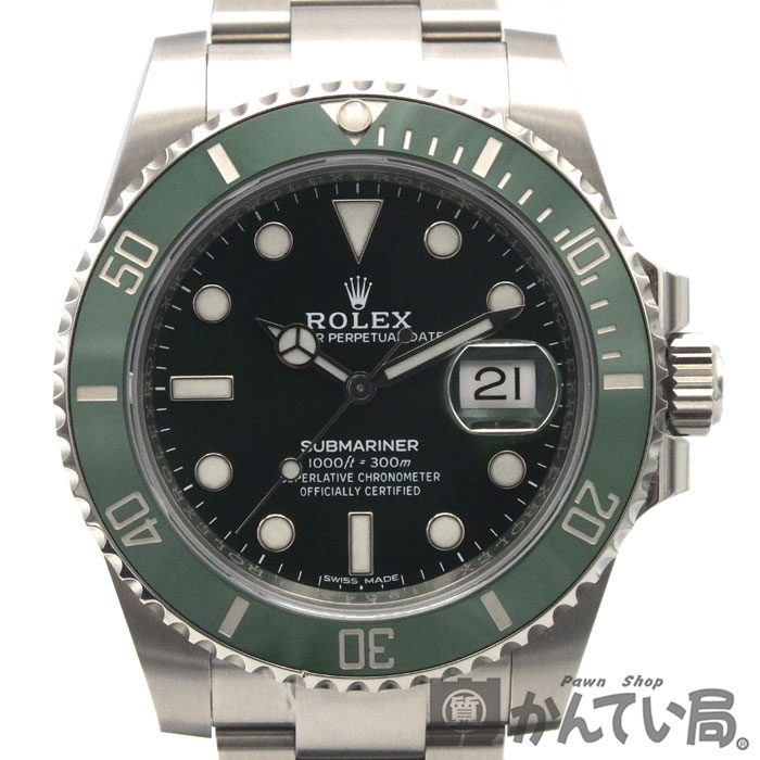 ROLEX（ロレックス）116610LVサブマリーナデイトランダム国内ギャラ2019年グリーンサブメンズ腕時計【USED-SA】