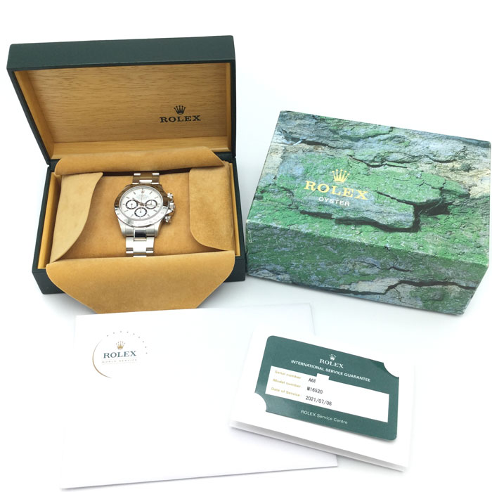 ROLEX（ロレックス）16520コスモグラフデイトナ白文字盤A6番1999年頃日ロレOHエルプロメロATクロノグラフメンズ腕時計【USED-SA】【中古】