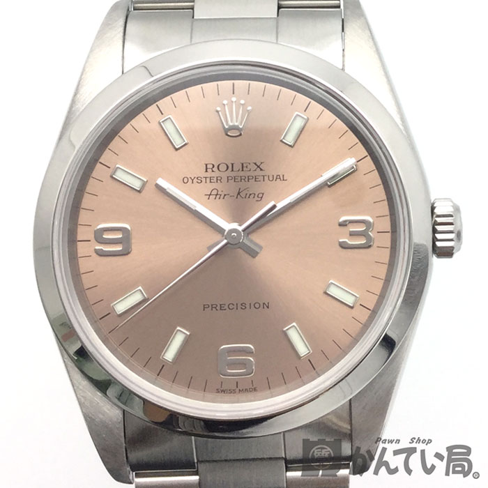 ROLEX（ロレックス）　14000　エアキング　ピンク369文字盤　A番　2000年ギャラ　メンズ　腕時計【USED-SA】【中古】