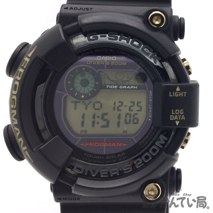 CASIO(カシオ)G-SHOCKFROGMAN35周年モデルGF-8235D-1BJRフロッグマンブラック×ゴールドメンズ腕時計【USED-A】【中古】