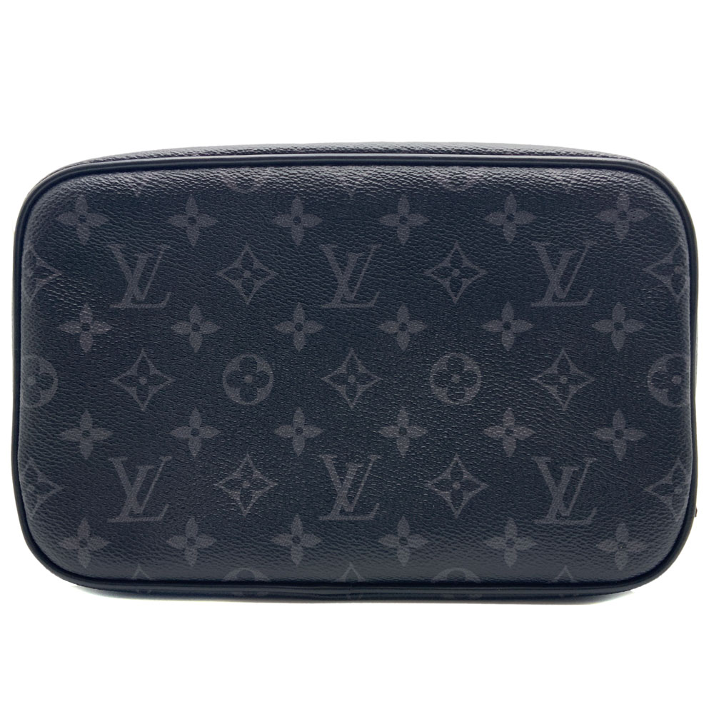 【中古】LOUIS VUITTON（ルイ・ヴィトン）M43383 トゥルーストワレGM モノグラム・エクリプス ポーチ セカンドバッグ 化粧ポーチ ブラック ファスナー開閉 シルバー金具【USED-A】